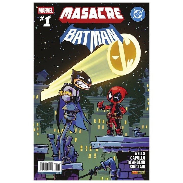 Masacre/Batman 1 (Portada alternativa de Skottie Young)